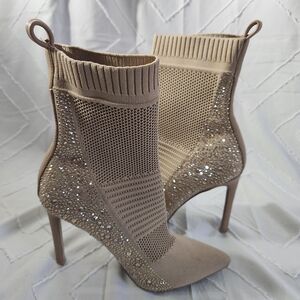 Elegant Tan Stiletto Ankle Boots